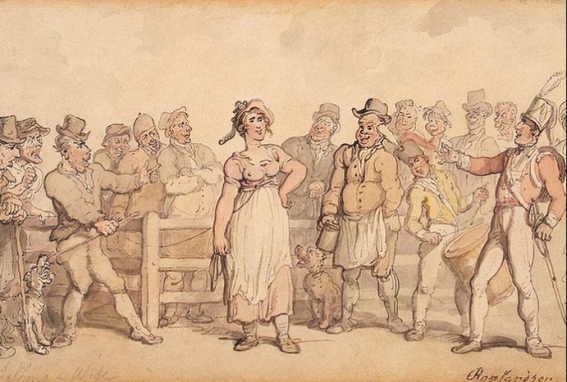 In nineteenth-century England, divorce was expensive. Therefore, the wives were sold at auction