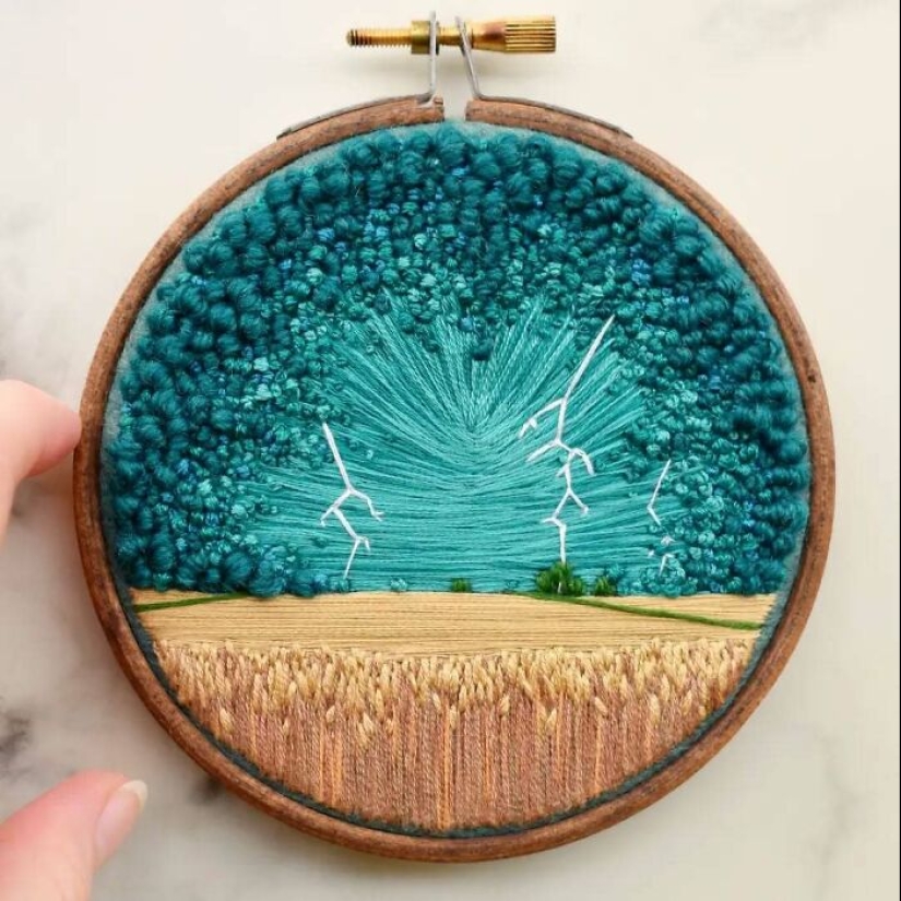 Increíble bordado de paisajes de Victoria Rose Richards