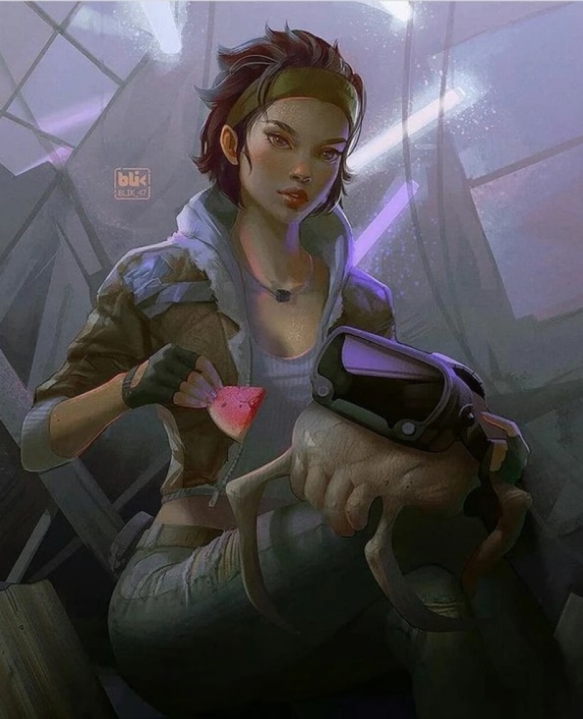 Infernal warriors and sweet girls by illustrator Igor Lomov