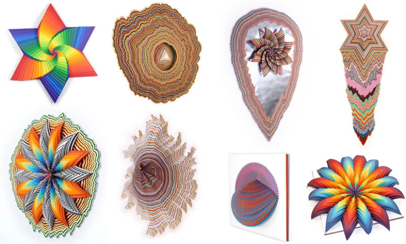 Infinitos de papel por Jen Stark Infinitos de papel por Jen Stark