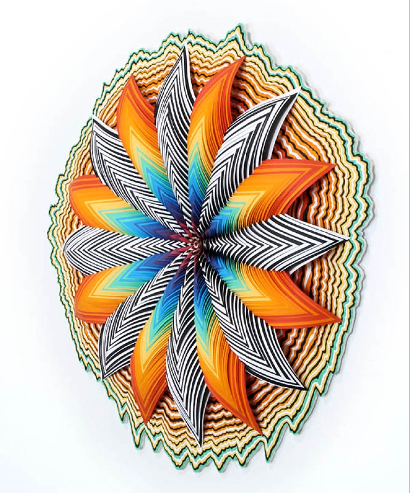 Infinitos de papel por Jen Stark Infinitos de papel por Jen Stark