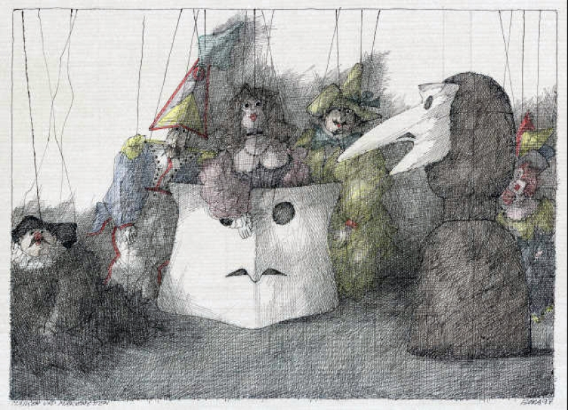 Inspirado en los Cuervos: El talentoso ilustrador Paul Flora Inspirado en los Cuervos: El talentoso ilustrador Paul Flora