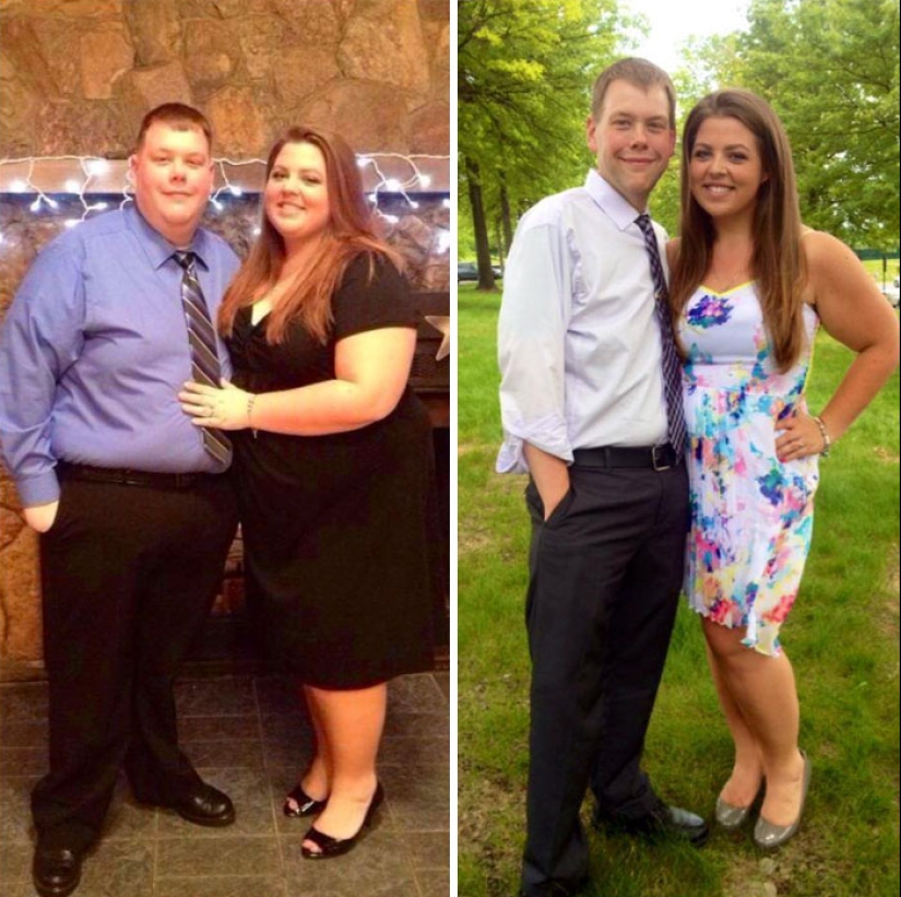 Inspiring photos of couples before and after losing weight together Inspiring photos of couples before and after losing weight together