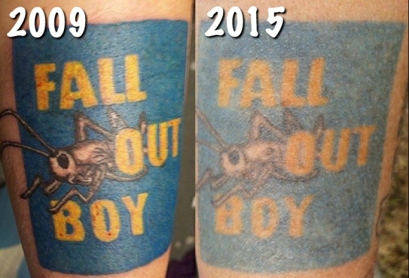 It was-it became: how tattoos age