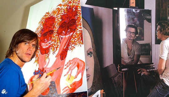 Johnny Depp, Jim Carrey, Prince Charles and other stars of that amazing artist Johnny Depp, Jim Carrey, Prince Charles and other stars of that amazing artist