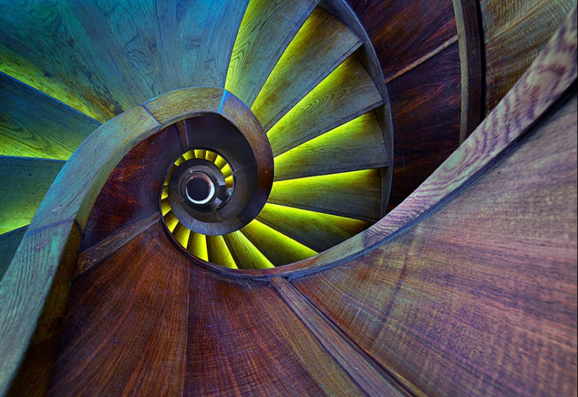 Kaleidoscope of spiral stairs Kaleidoscope of spiral stairs