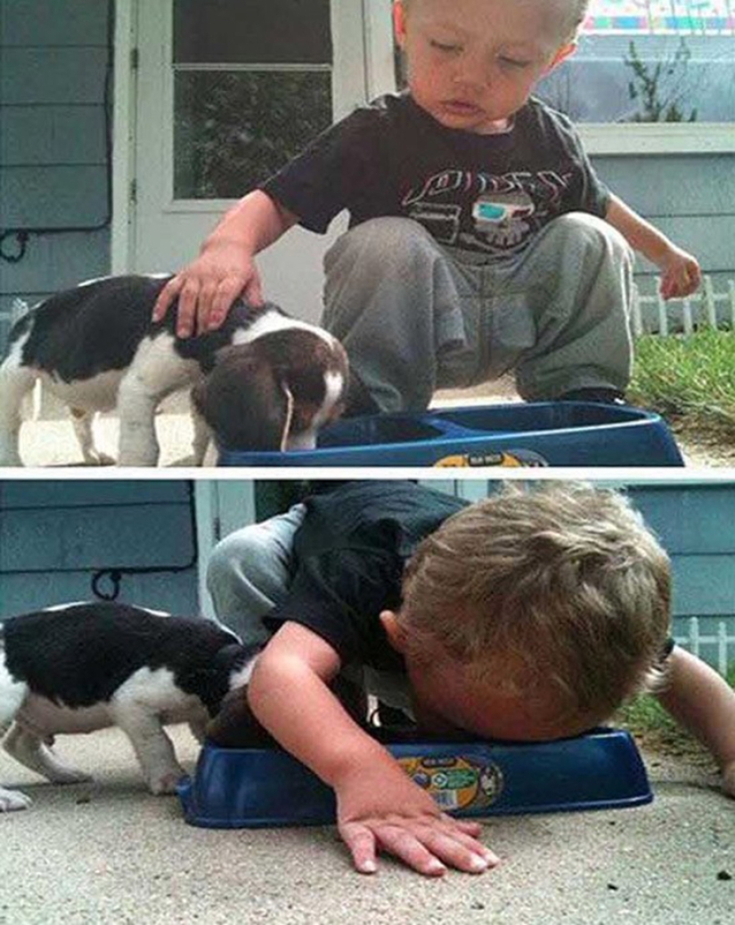 Kids are masters of doing weird stuff Kids are masters of doing weird stuff