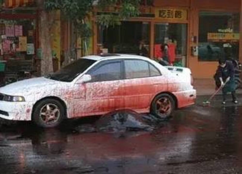 "Kitostrofa" en Taiwán: un gigante marino explotó en la calle