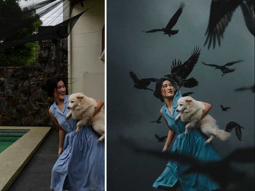 La artista crea mundos fabulosos a partir de fotos de su patio trasero, y es mágico