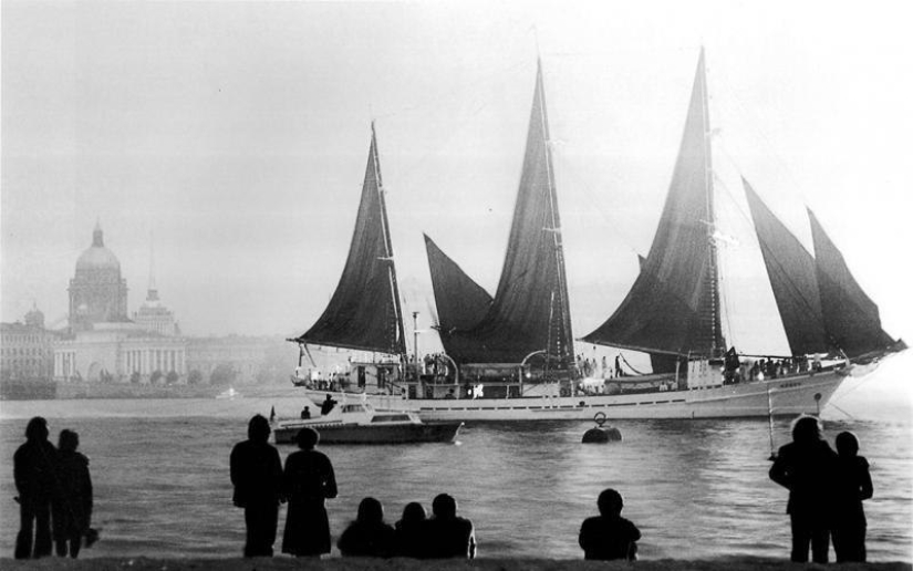 La historia de la goleta &quot;Kodor&quot;, el principal velero del cine soviético.