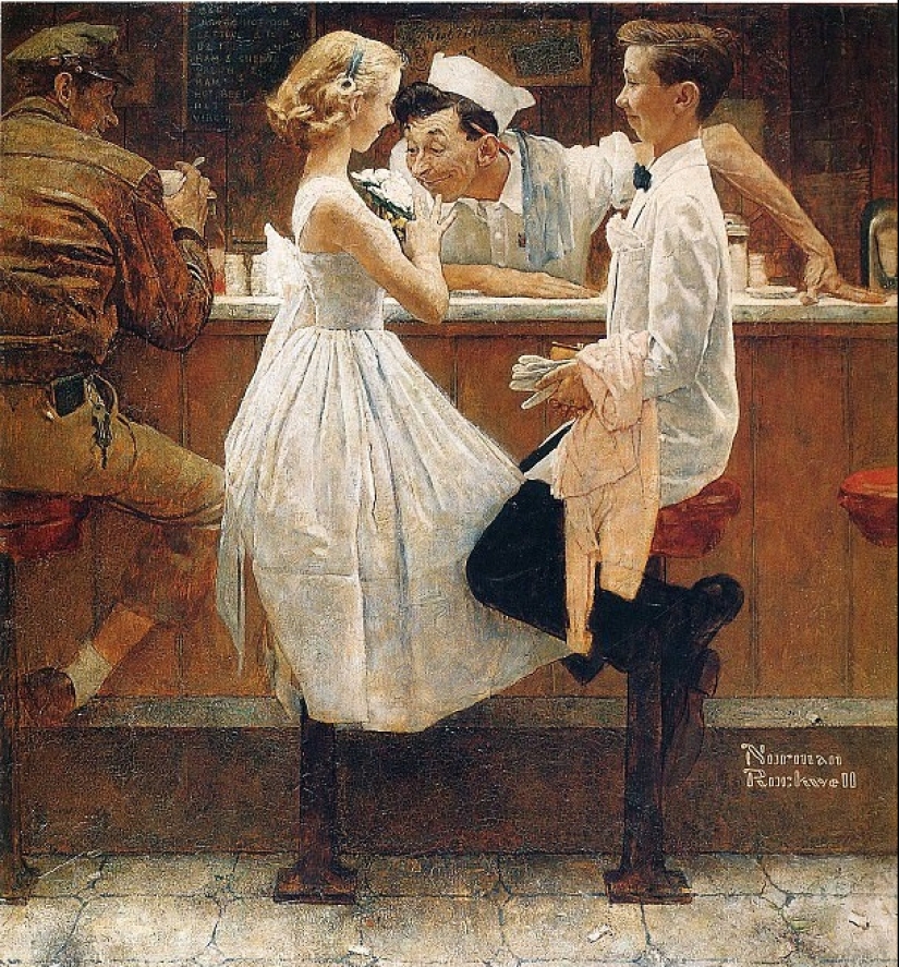 La verdadera América en las irónicas ilustraciones del brillante Norman Rockwell