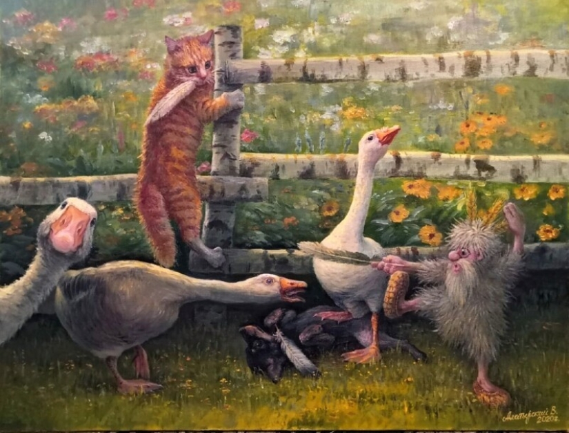 La vida cotidiana de los duendes en imágenes amables y divertidas de Vyacheslav Alatyrsky La vida cotidiana de los duendes en imágenes amables y divertidas de Vyacheslav Alatyrsky