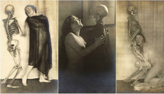Lady with a skeleton: a surreal photoshoot Franz Fiedler beginning of 1920-ies