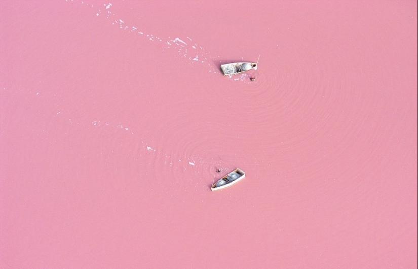 Lago rosa en Senegal
