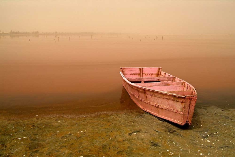 Lago rosa en Senegal