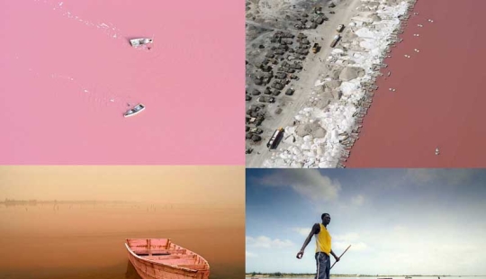 Lago rosa en Senegal