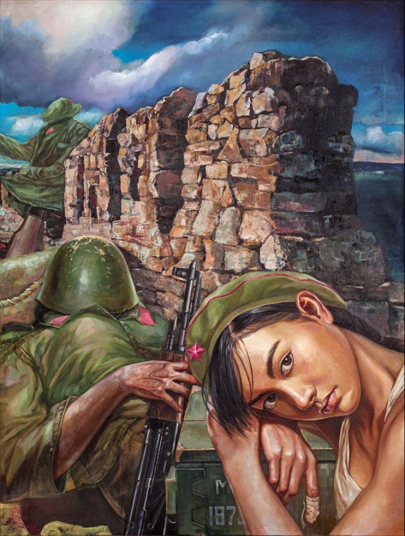 Las niñas en el ejército: la pintura de Hu Ming Las niñas en el ejército: la pintura de Hu Ming