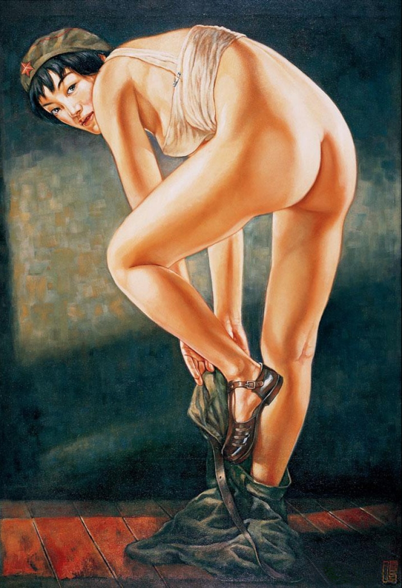 Las niñas en el ejército: la pintura de Hu Ming Las niñas en el ejército: la pintura de Hu Ming