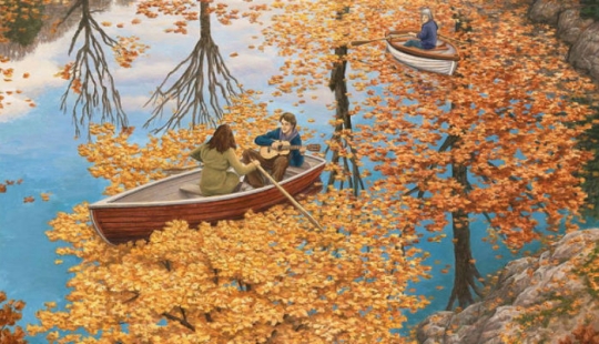 Las pinturas del artista canadiense cambian dependiendo del ángulo Las pinturas del artista canadiense cambian dependiendo del ángulo