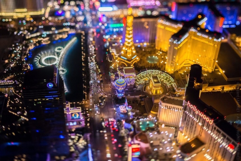 Las Vegas night from a height Las Vegas night from a height