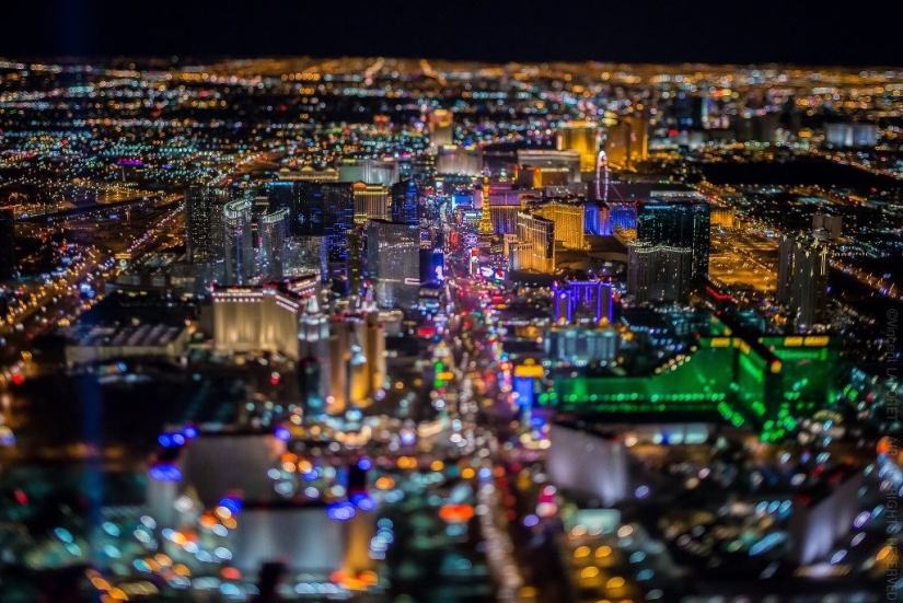 Las Vegas night from a height Las Vegas night from a height