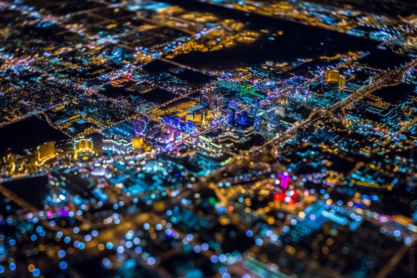 Las Vegas night from a height Las Vegas night from a height