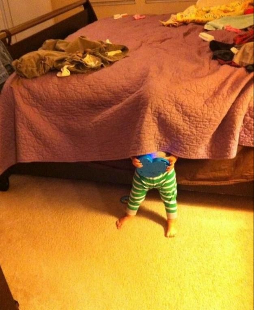 Little champions of the game of hide and seek