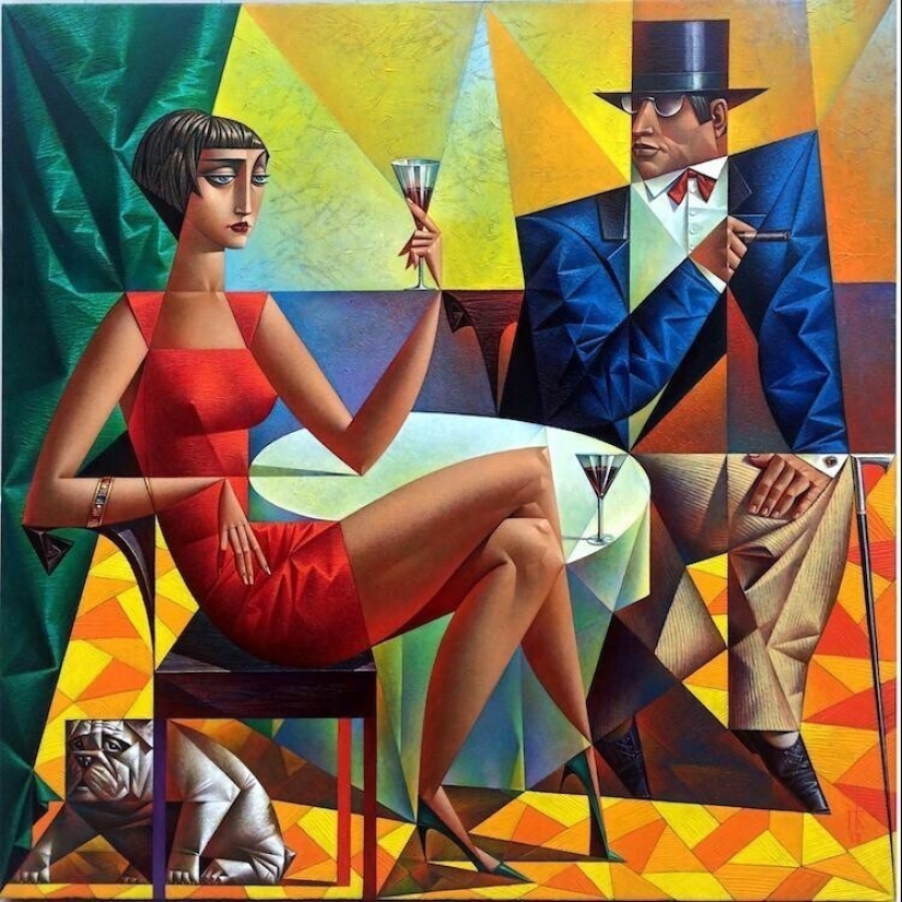 Lleno de tentación pinturas del artista de vanguardia ruso Georgy Kurasov