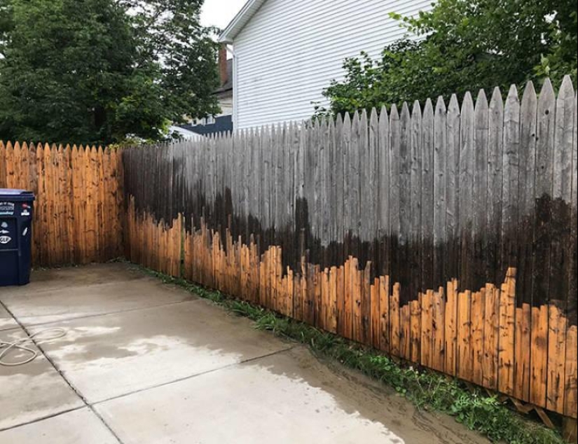 Magic of purity: 30 things before and after the pressure washer Magic of purity: 30 things before and after the pressure washer