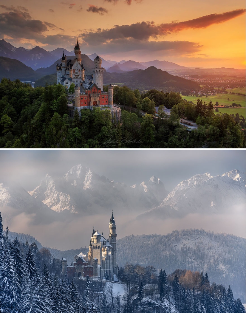 Magical pictures of picturesque places before and during winter Magical pictures of picturesque places before and during winter