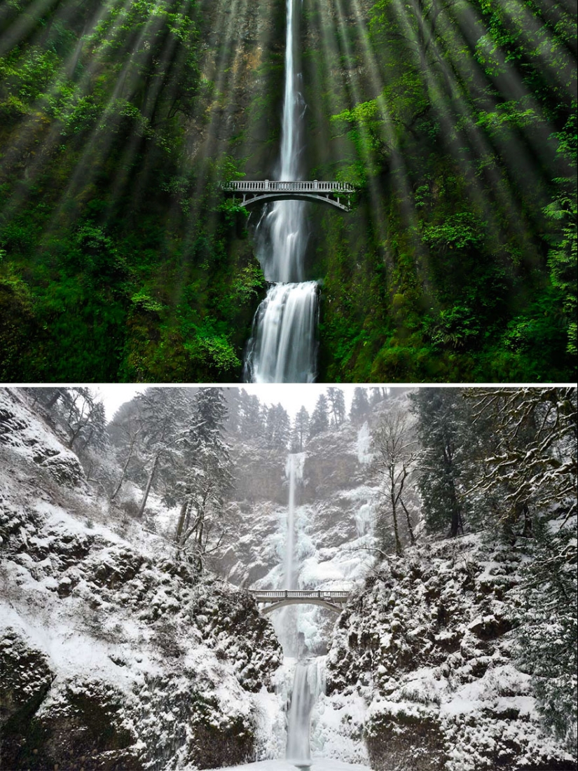Magical pictures of picturesque places before and during winter Magical pictures of picturesque places before and during winter