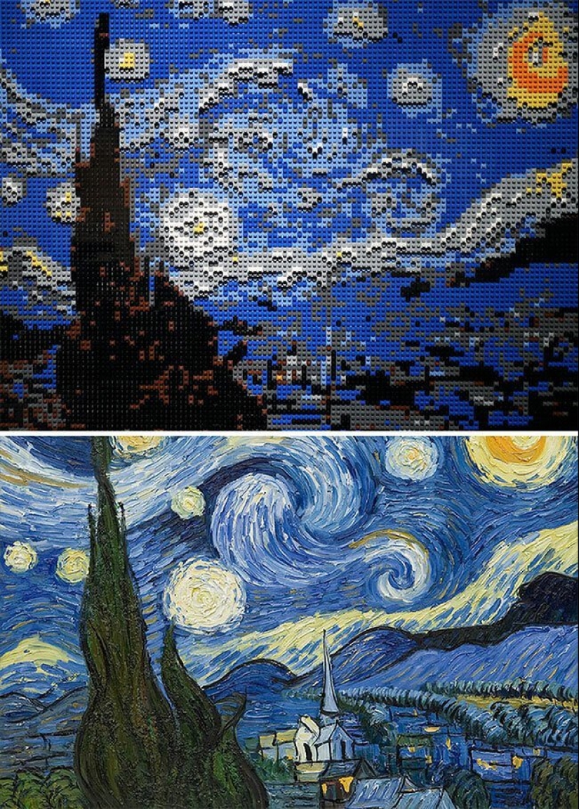 Masterpieces of art, sobrannye from LEGO Masterpieces of art, sobrannye from LEGO