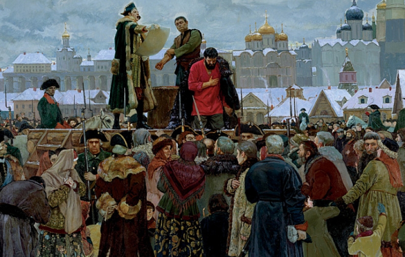 "Morning of the Streltsy execution": as Peter and I staged in red square bloodbath