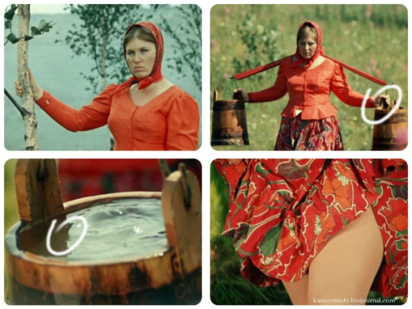 Movie bloopers in the film "White Sun of the Desert"