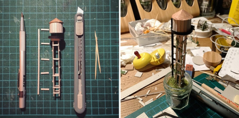 Mundos flotantes en un tubo de ensayo de un artista holandés Mundos flotantes en un tubo de ensayo de un artista holandés