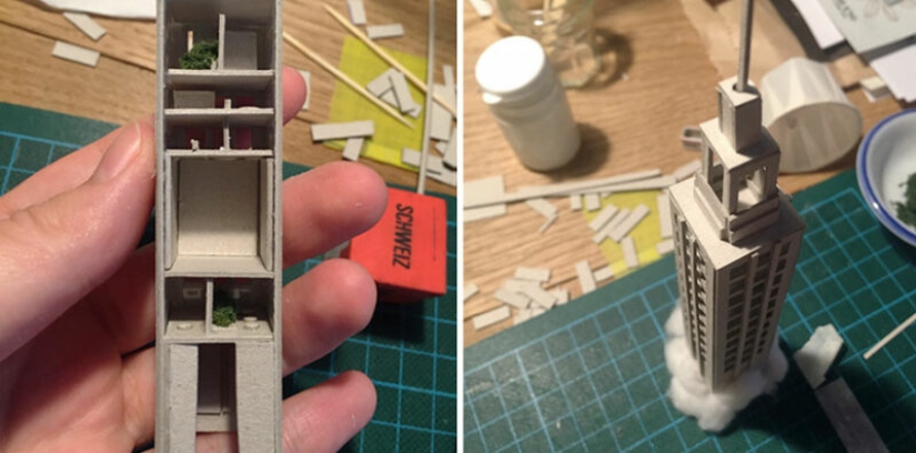 Mundos flotantes en un tubo de ensayo de un artista holandés Mundos flotantes en un tubo de ensayo de un artista holandés