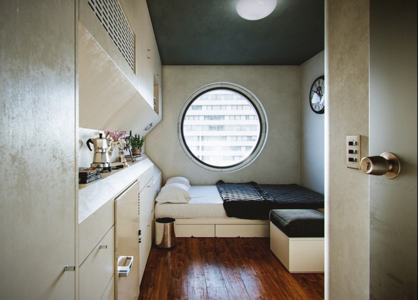 Nakagin Capsule Tower, or 9 square feet