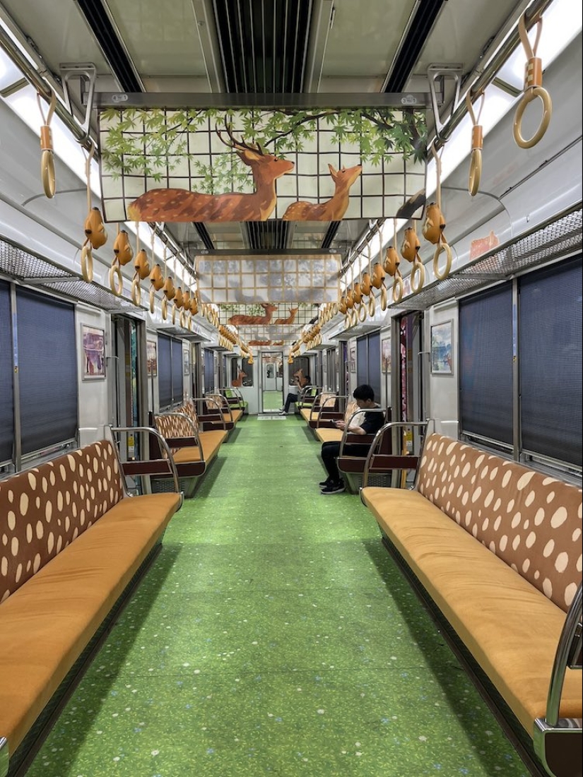 Narashika: el increíblemente lindo tren de renos en Japón