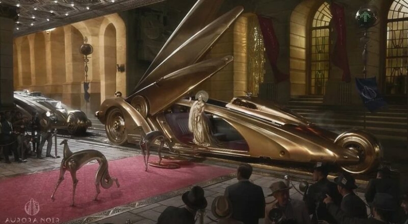 Noir cyberpunk en las pinturas de Tim Razumovsky