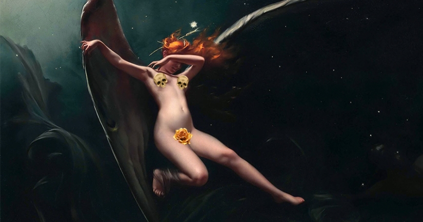 Nude fairies by the artist Luis Ricardo Falero, who founded the fantasy style in painting