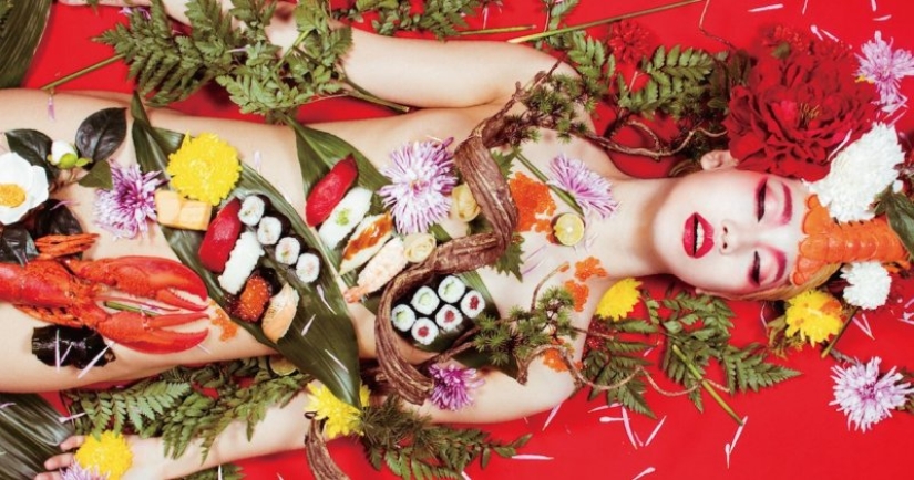 Nyotaimori: how did the tradition of eating sushi from a naked female body Nyotaimori: how did the tradition of eating sushi from a naked female body
