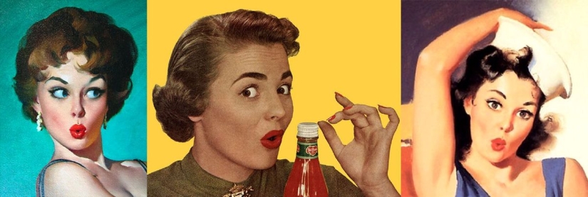 "Oooo Cara" extraña expresión facial con fotos de 1950-erótico "Oooo Cara" extraña expresión facial con fotos de 1950-erótico