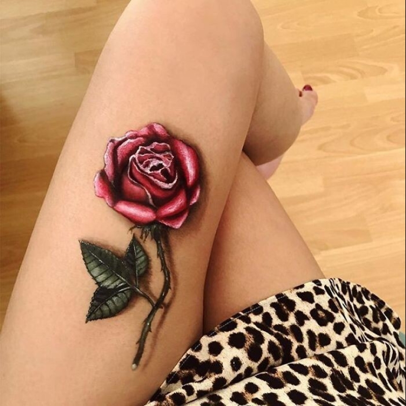 Optical illusion on his own body from the genius of makeup Mimi Choi