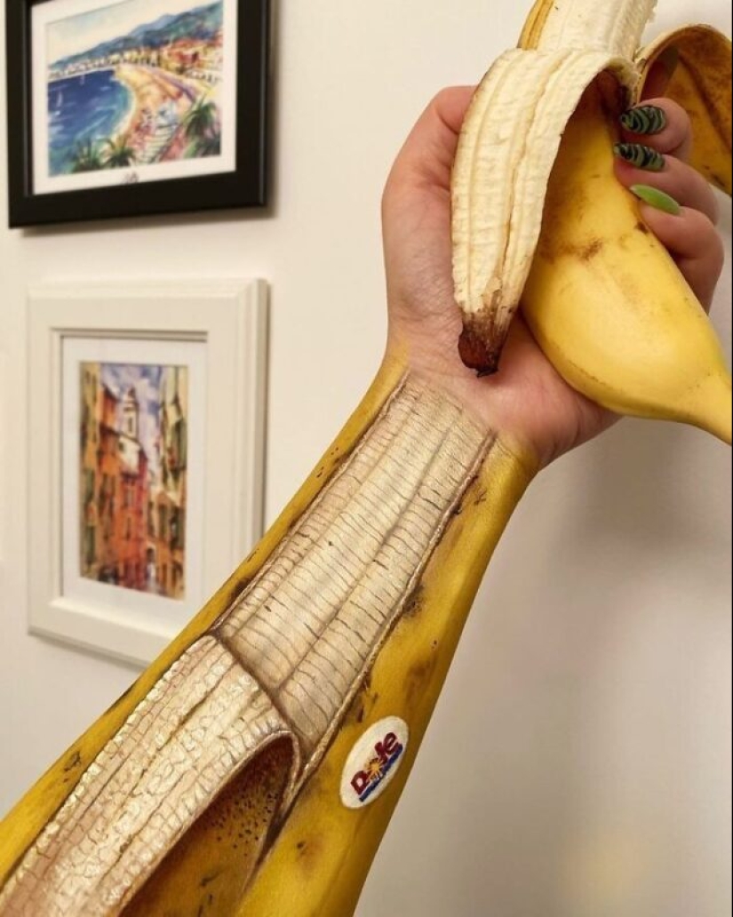 Optical illusion on his own body from the genius of makeup Mimi Choi