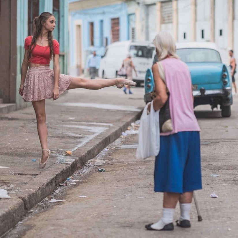 Pasión cubana y Escuela de Ballet Rusa: fotos callejeras de bailarines Pasión cubana y Escuela de Ballet Rusa: fotos callejeras de bailarines