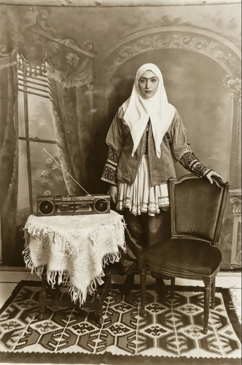 Photo portraits of Iranian beauties in the style of the 19th century