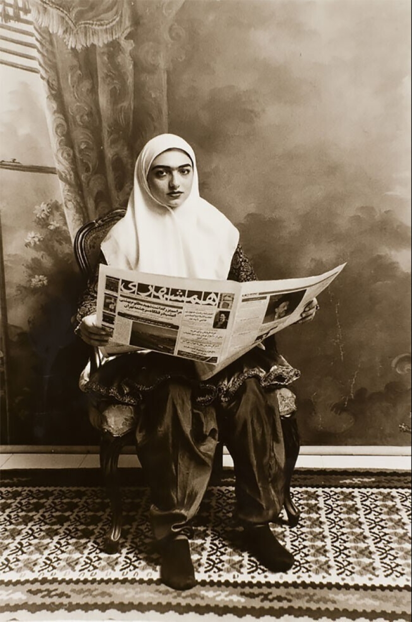 Photo portraits of Iranian beauties in the style of the 19th century