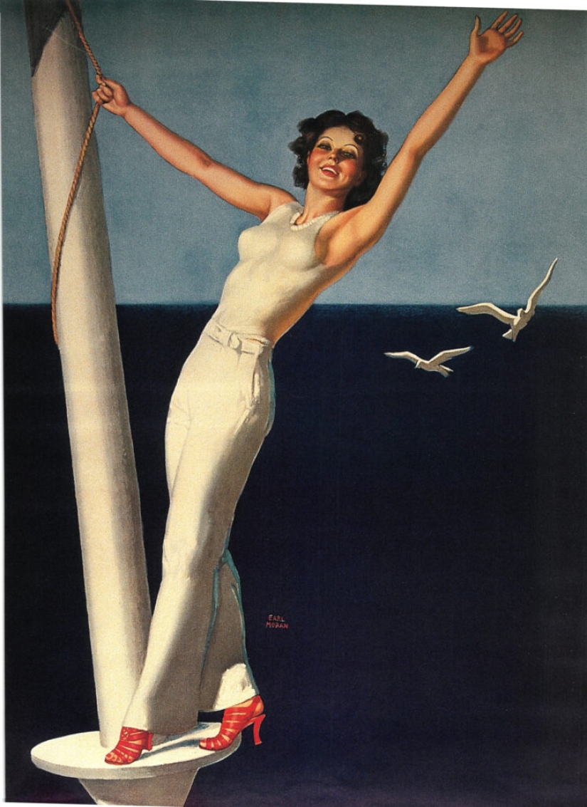 Pin-up from Earl Moran, the artist for whom Marilyn Monroe worked as a model