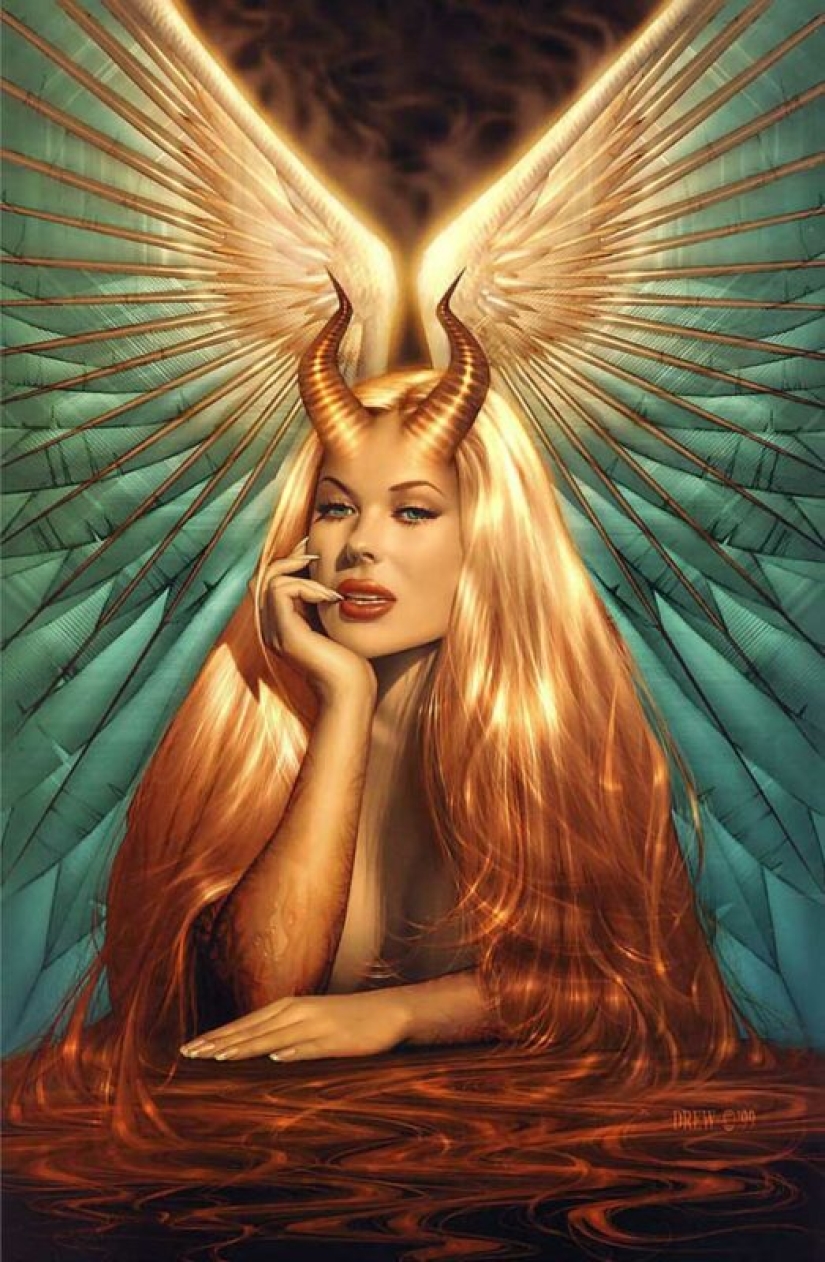 Pinup digital del maestro del cómic Drew Posad Pinup digital del maestro del cómic Drew Posad