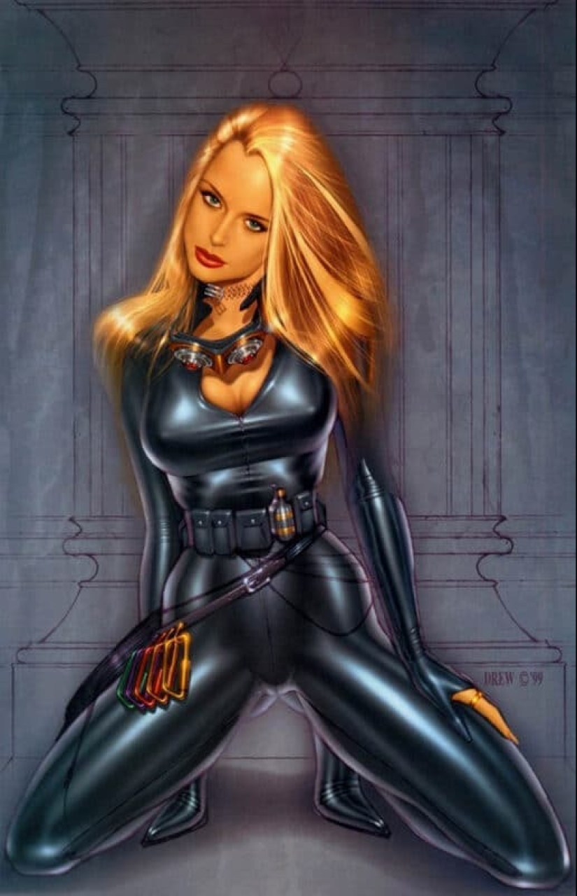 Pinup digital del maestro del cómic Drew Posad Pinup digital del maestro del cómic Drew Posad